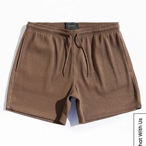 Men's PacSun Brown Ribbed Shorts NWT